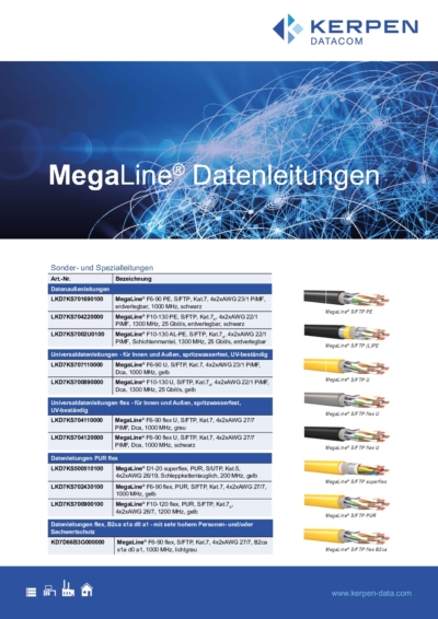 MegaLine Datenleitungen